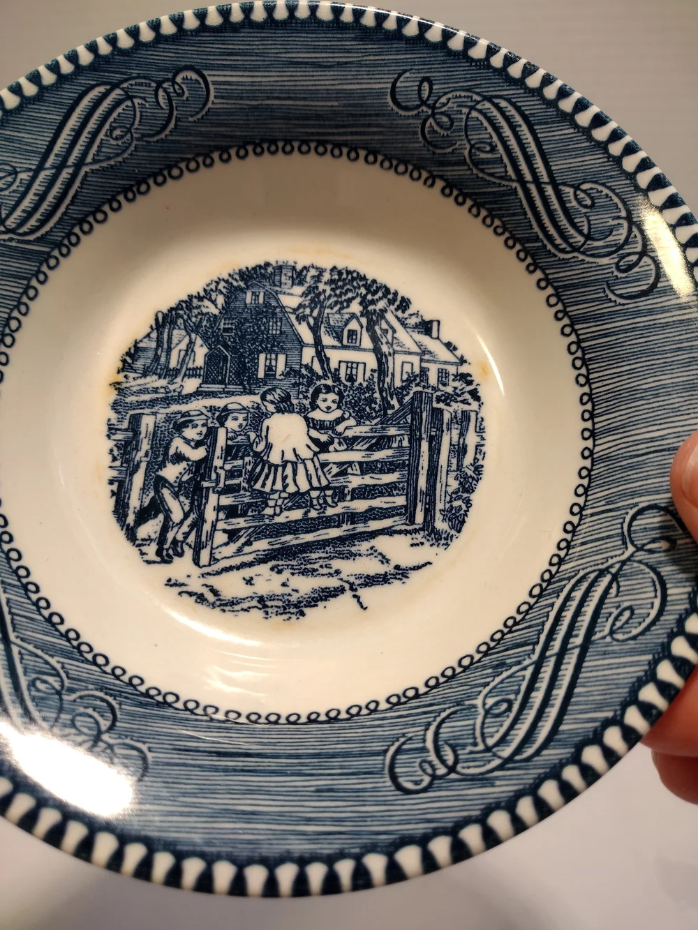 2 Vintage Royal China Currier and Ives Small Vegetable Dessert bowls